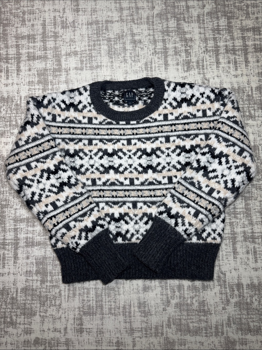 Gap alpaca-blend Fair Isle crewneck sweater womens